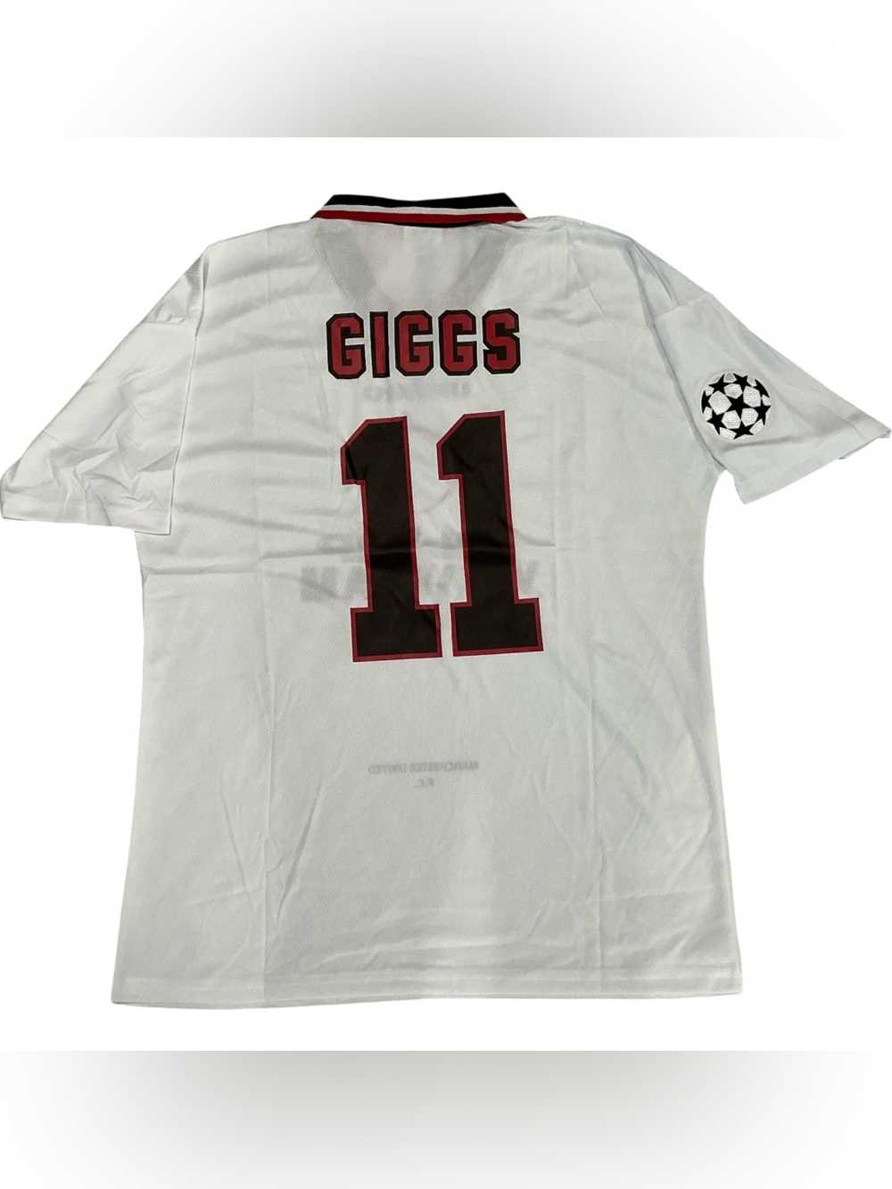 MANCHESTER UNITED 95/96 Retro Jersey 'GIGGS' #11 with Champions Patch Size XL